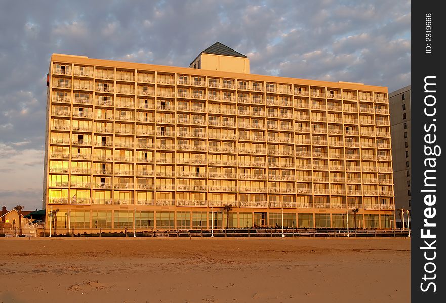 A hotel at Virginia Beach. A hotel at Virginia Beach