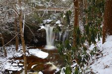 Waterfalls In The Mountains In Winter Stock Photography Waterfalls In The Mountains In Winter Stock Photography