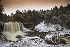 Waterfalls In The Mountains In Winter Royalty Free Stock Photography Waterfalls In The Mountains In Winter Royalty Free Stock Photography