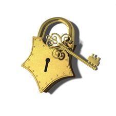 Gold Padlock Stock Photography Gold Padlock Stock Photography