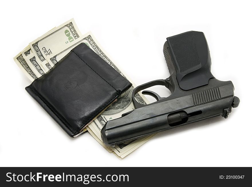 Gun and money in your wallet