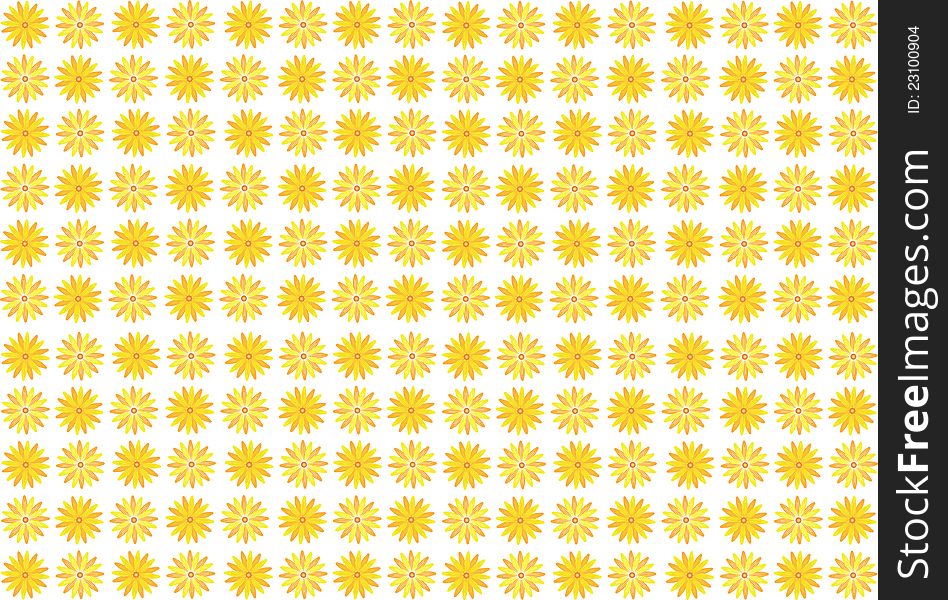 Pretty Colourful bright flowers pattern