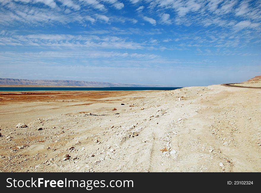 The shore of the Dead Sea, Jordan