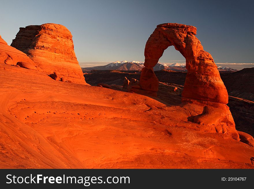 Delicate Arch At Sunset