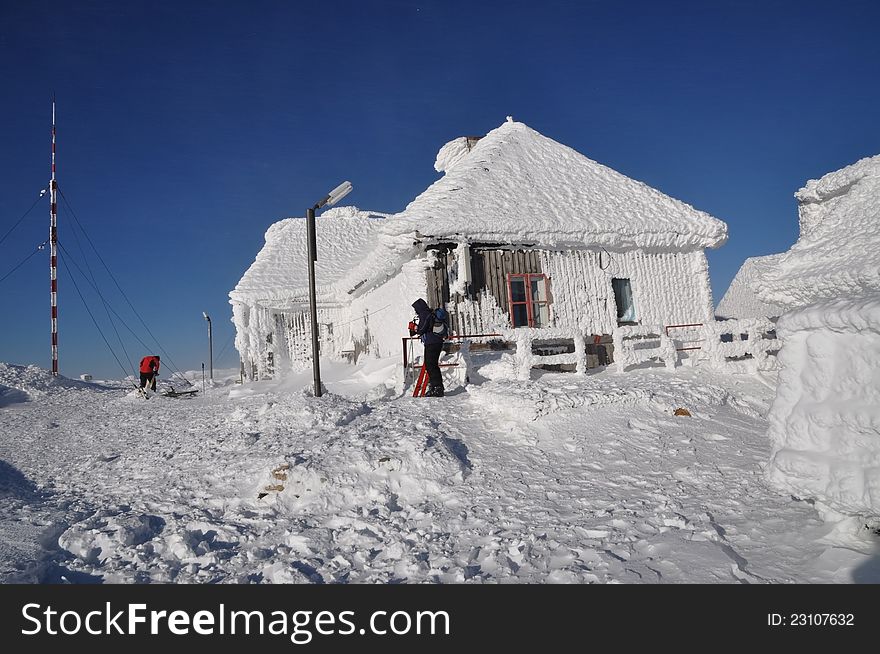 An Ice-covered Meteorological Station