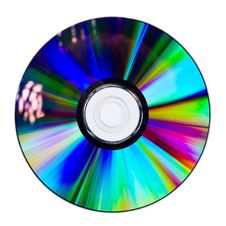CD Or DVD On White Background Stock Photo