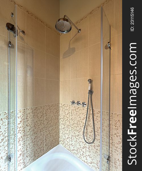 Guest's shower room in a luxury new house