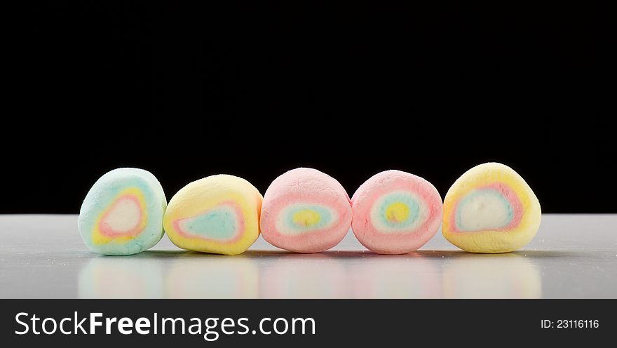 Colorful mini soft marshmallow candies. Colorful mini soft marshmallow candies