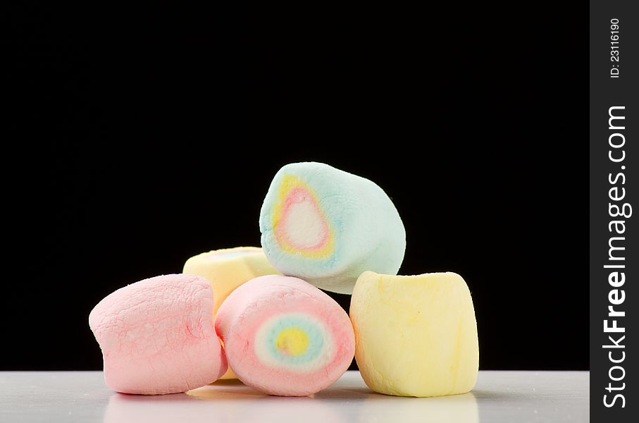 Colorful mini soft marshmallow candies. Colorful mini soft marshmallow candies