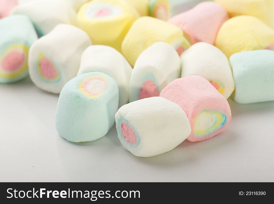 Colorful mini soft marshmallow candies. Colorful mini soft marshmallow candies