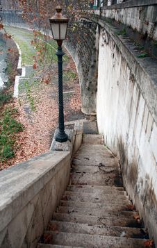 Staircase And Street Lamp Royalty Free Stock Photo Staircase And Street Lamp Royalty Free Stock Photo