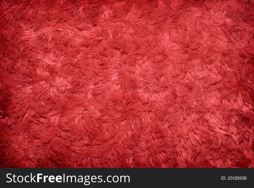Red hairy polyester texture background. Red hairy polyester texture background