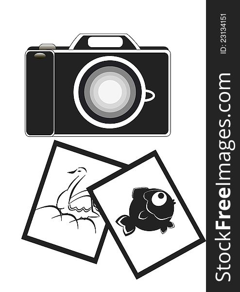 Vector camera and pictures of animals
