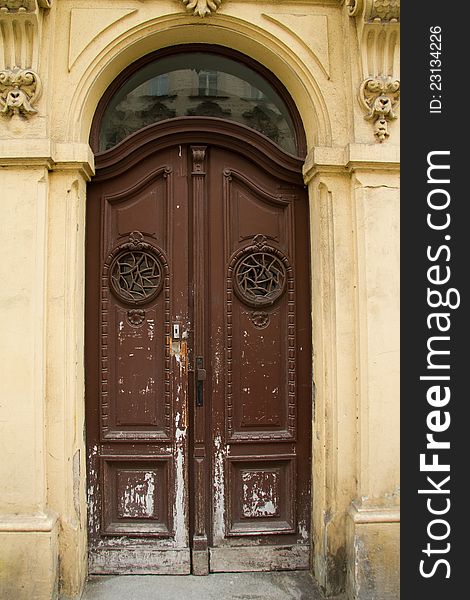 Close up of an old wooden door. Close up of an old wooden door