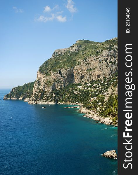 Seacost, Isle of capri, Italy. Seacost, Isle of capri, Italy