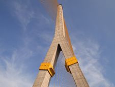Mega Sling Bridge,Rama 8, In Bangkok Thailand Royalty Free Stock Photography
