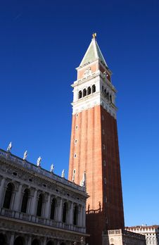 Bell Tower In Venice Royalty Free Stock Photos Bell Tower In Venice Royalty Free Stock Photos