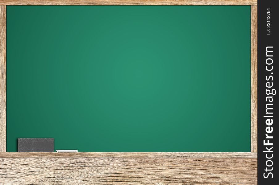 Blackboard is blank for writing your message.