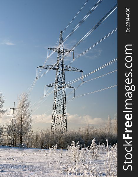 Electric main in the winter