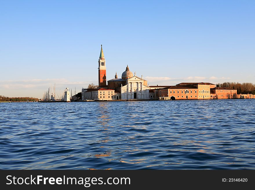 The church of San Giorgio Maggiore in Venetian Lagoon, Italy. The church of San Giorgio Maggiore in Venetian Lagoon, Italy