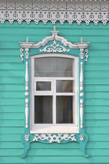 Old Russian Window In Mariinsk Stock Photos Old Russian Window In Mariinsk Stock Photos