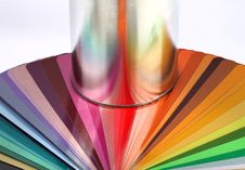 Tin Can Reflect Colour Sample Chart Stock Photography