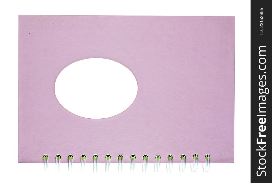 Pink Notebook on white background. Pink Notebook on white background.