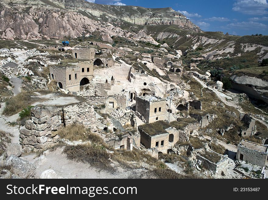 Cave houses (fairy chimneys) in Cappadocia, Turkey