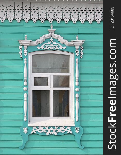Old Russian window in Mariinsk