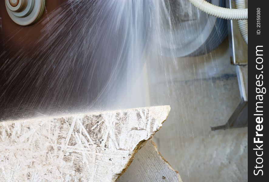Processing of limestone. manufacture of decorative tiles. Processing of limestone. manufacture of decorative tiles