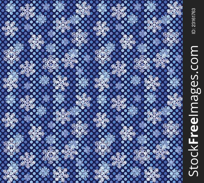 Blue seamless background with snowflakes. Blue seamless background with snowflakes