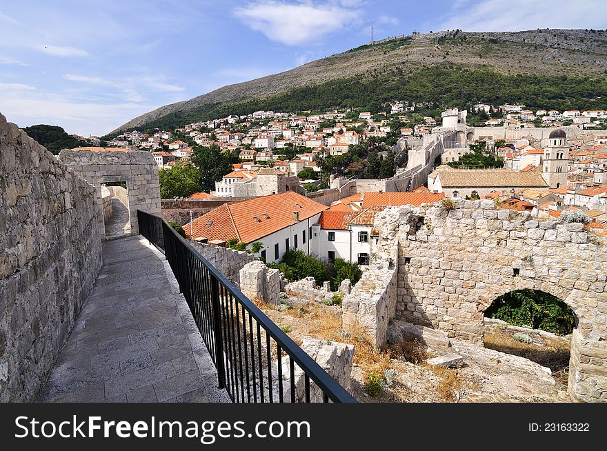 Ancient walls of Dubrovnik, Croatia