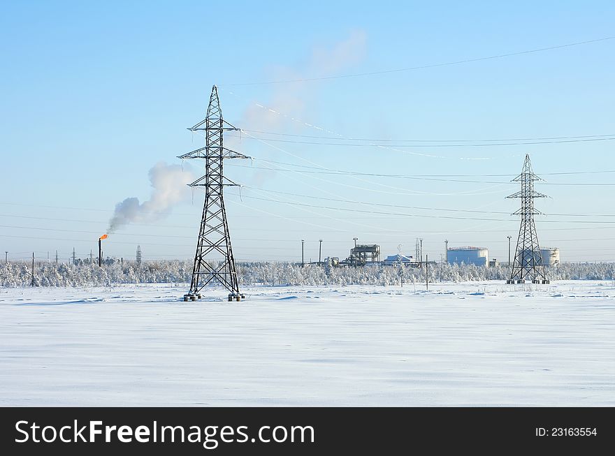 Industrial landscape in Western Siberia