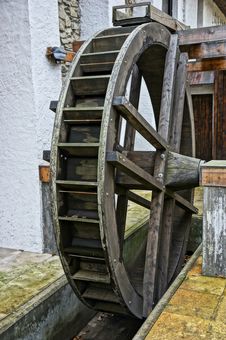 Exhibit Of Wooden Water Mill Wheel Stock Photo Exhibit Of Wooden Water Mill Wheel Stock Photo