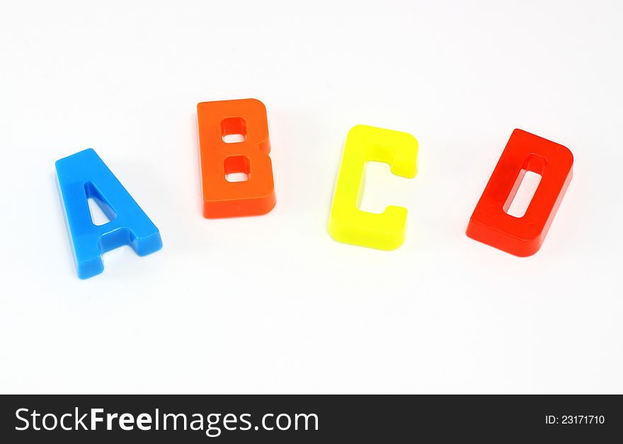 Colorful alphabet a b c d