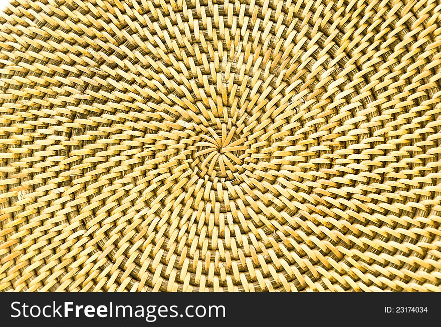 Circle Background From Rattan Fibers