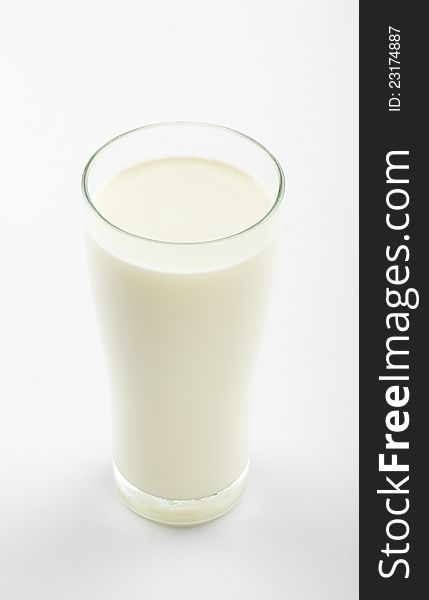 Glass Of Milk on white background