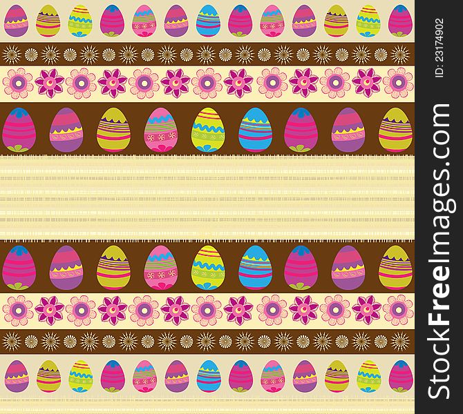 Gaily colored background with Easter eggs