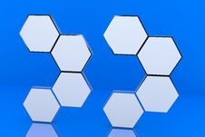 Eight Blank Hexagon Box Display Royalty Free Stock Image Eight Blank Hexagon Box Display Royalty Free Stock Image
