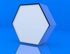 One Blank Hexagon Box Display Royalty Free Stock Images One Blank Hexagon Box Display Royalty Free Stock Images