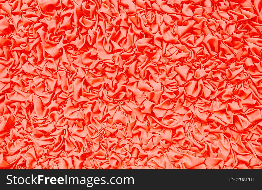 Red cloth with folded patterns