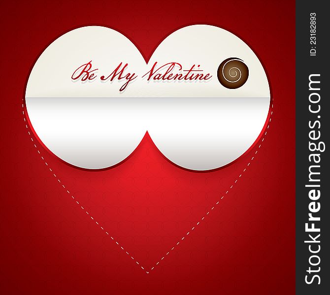 Valentines day card vector.Sticker