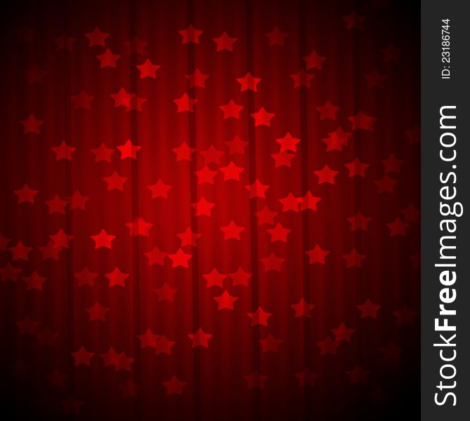 Stage like stars background with lines and curtain like texture