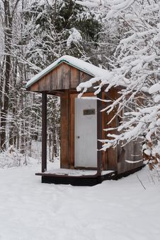 Outhouse In Winter Stock Photography Outhouse In Winter Stock Photography