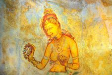 Sigiriya Frescoes Stock Photo Sigiriya Frescoes Stock Photo