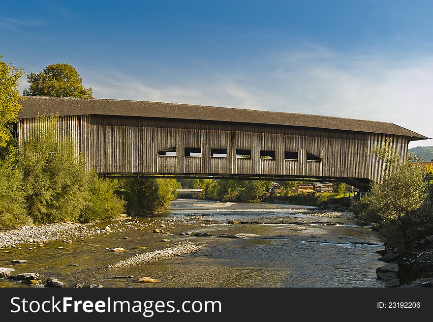 Covered Bridge In Switzerland