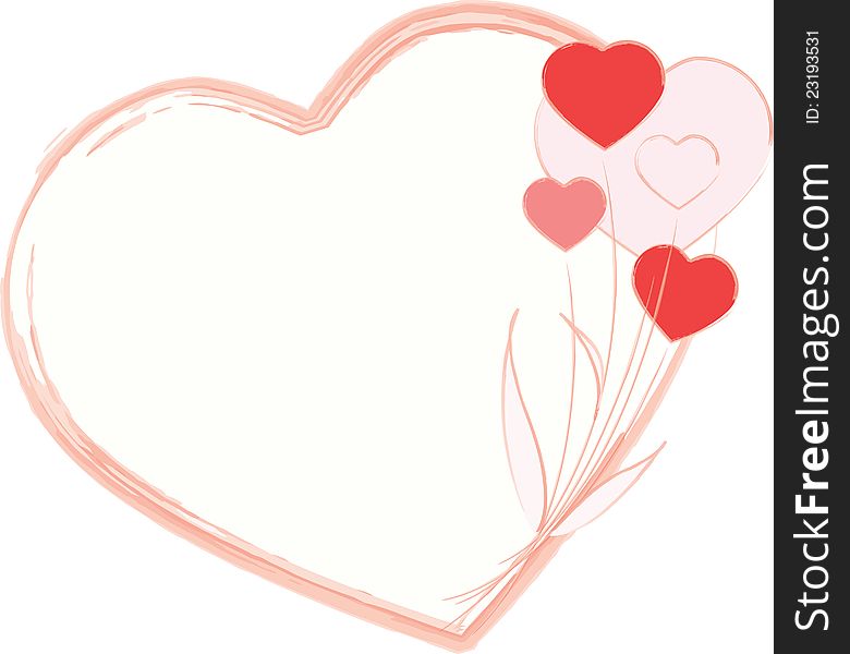 Valentine's Day heart element frame. Valentine's Day heart element frame