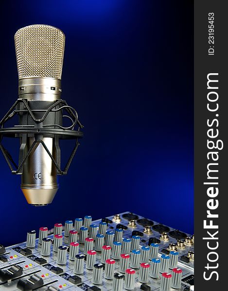 Music Production, Audio Mixer and Vocal Mic. Music Production, Audio Mixer and Vocal Mic