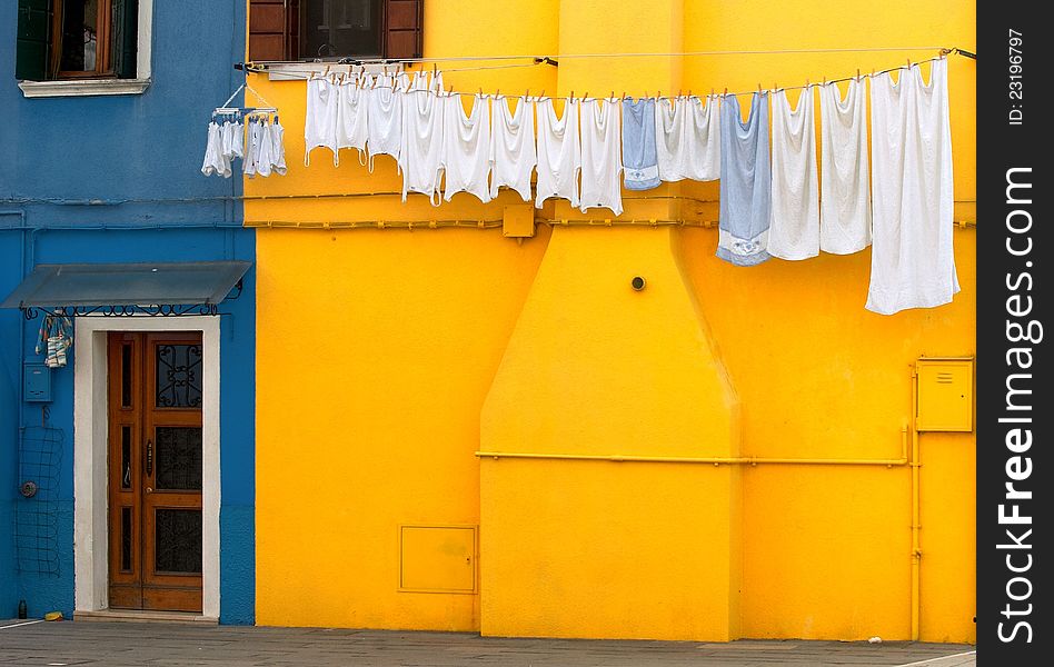 Colourful houses of Burano. Italy