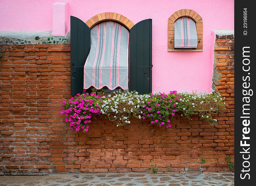 Colourful houses of Burano. Italy